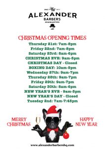 Hammersmith-Barbers-Christmas-Opening-Times-2017